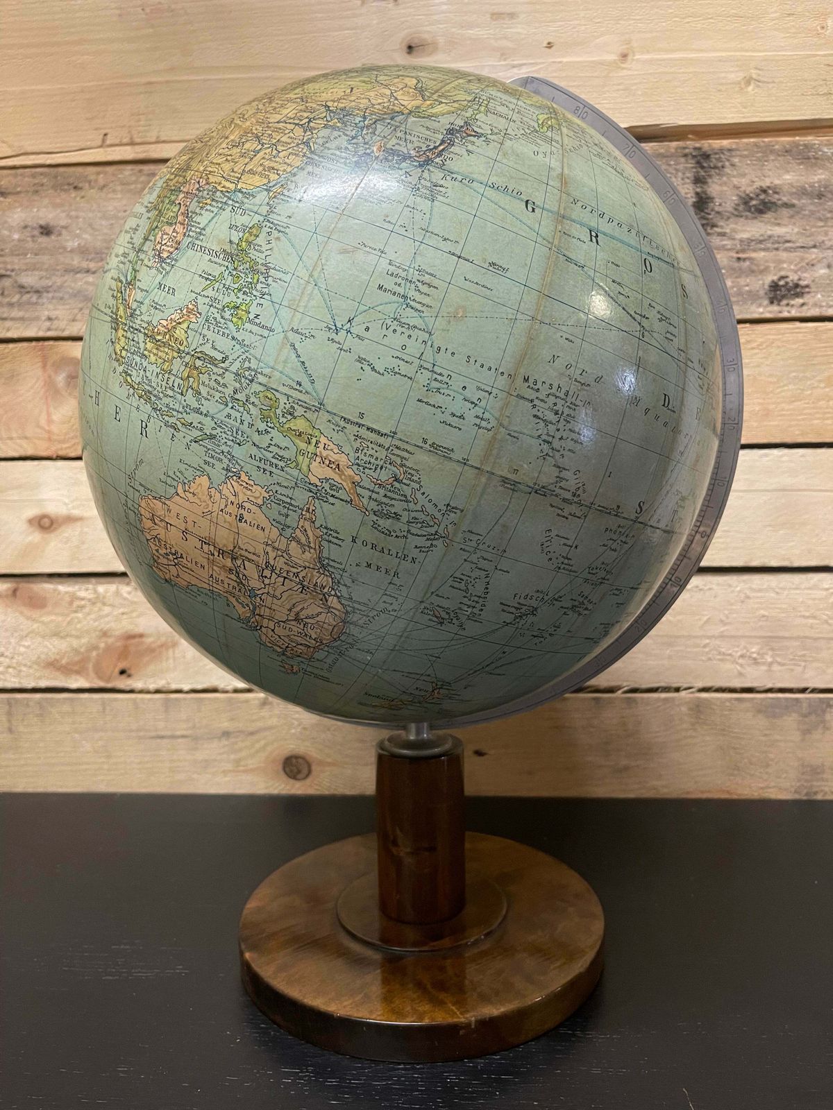 Vintage 1950s German Table Globe By Renowned Makers Columbus photo furniture