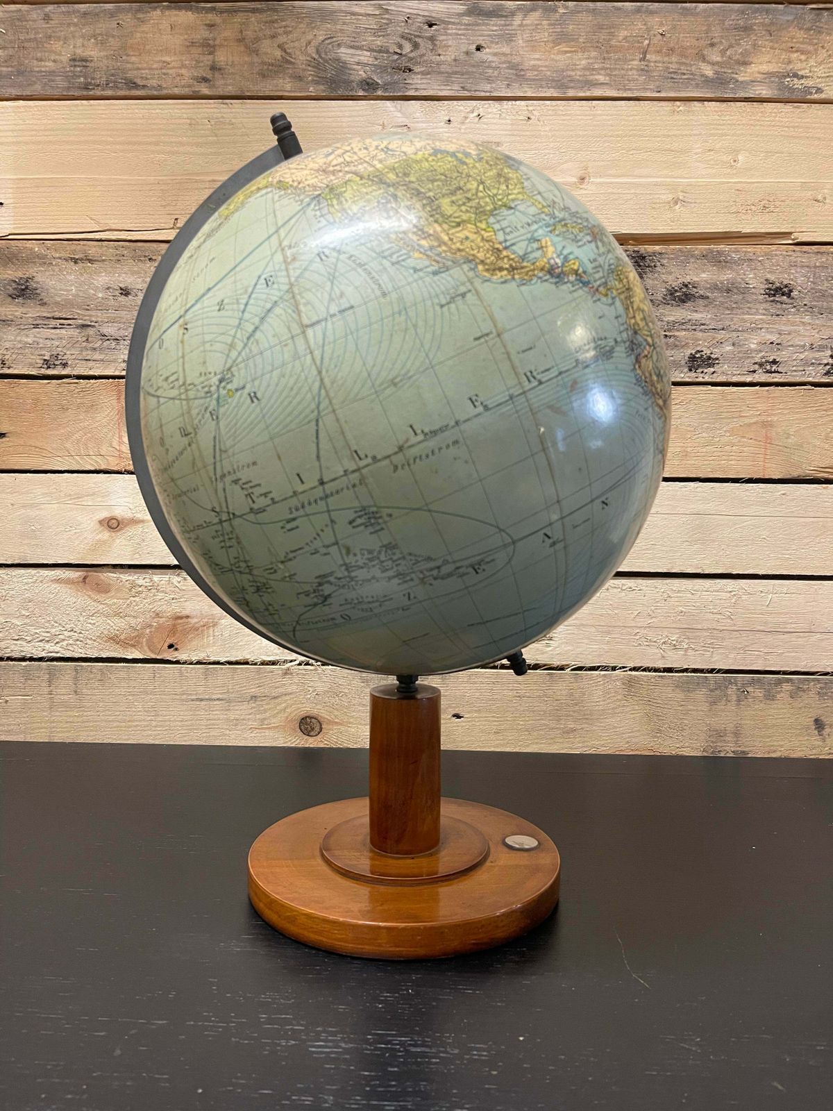 Antique 1920s German Table Globe By Renowned Makers Columbus photo for sale