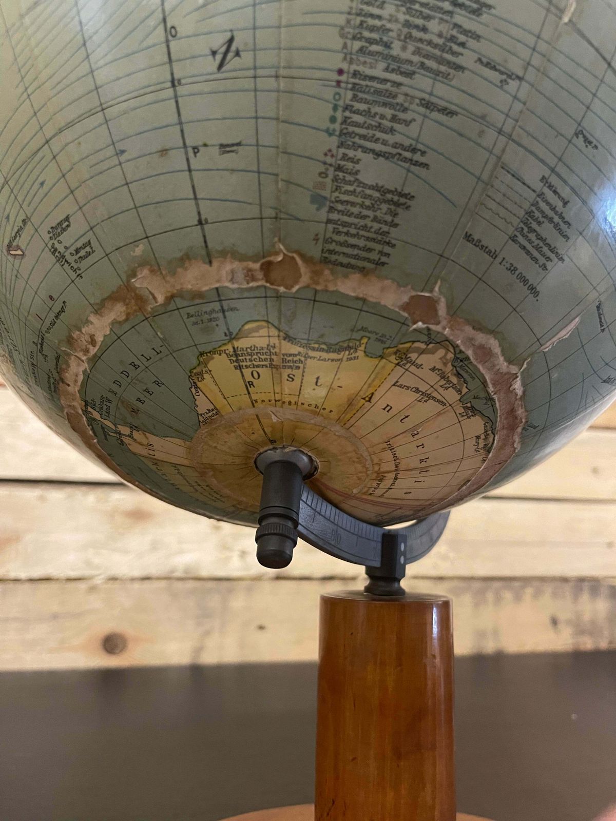 Antique 1920s German Table Globe By Renowned Makers Columbus photo 450.0
