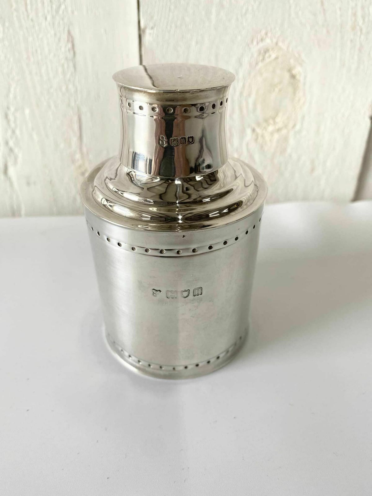 Beautiful Silver Edwardian Tea Caddy photo Home Decor