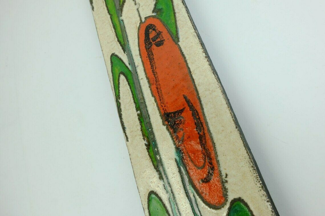 Rare Tall Ruscha Wall Plaque Model No. 773/2 Floral Hand Painted Motif 1960s photo buy