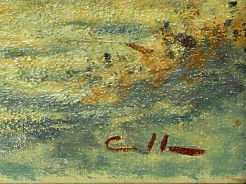 Oil On Canvas By Harold Edward Collin. Snow On The Common, Dunston, Norfolk photo for sale