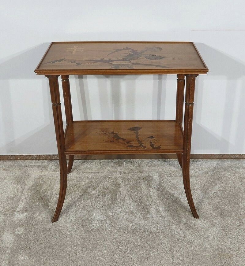 photo furniture Tea Table With Inlaid Decoration Signed E Gallé Late 19th Century