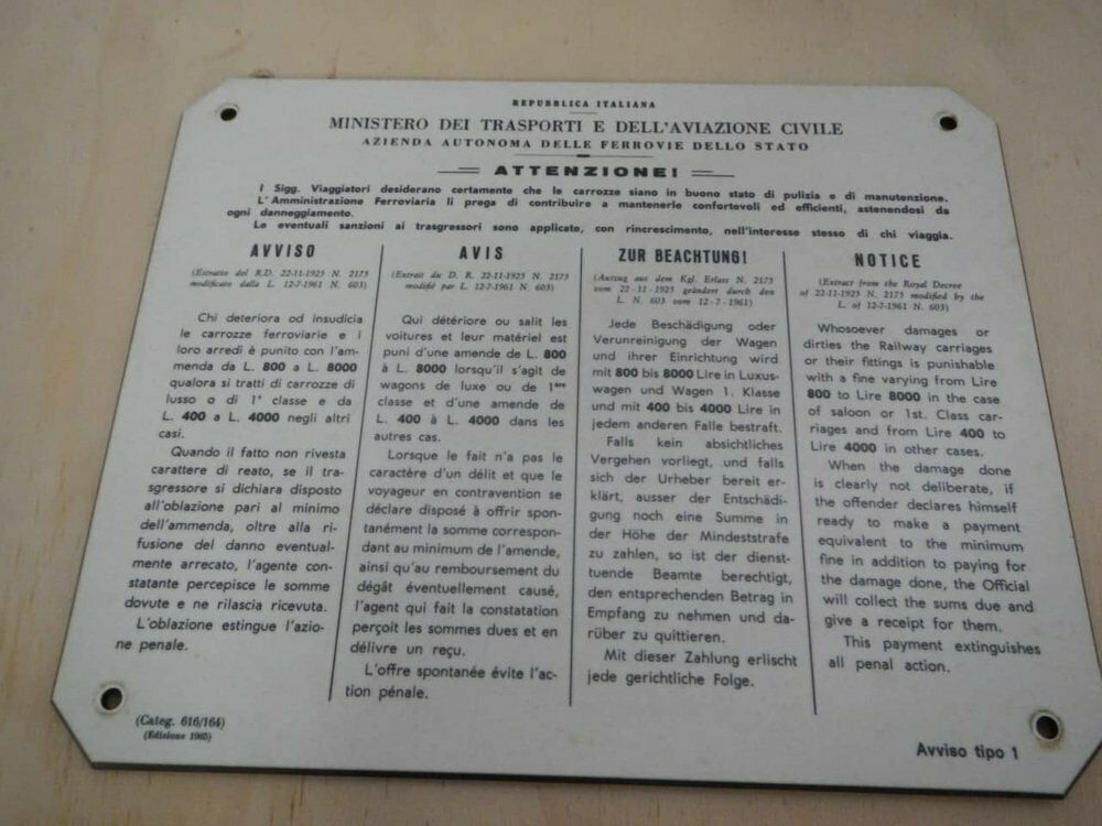 photo for sale State Railway Plates, 1965, Set Of 2