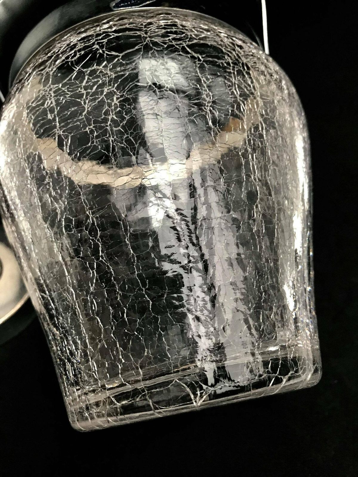 Glass Ice Bucket Vintage Mid Century Crackled Glass Vintage Ice Bucket Vintage Bar Accessoires Christmas Gift Bar Cart photo vinterior