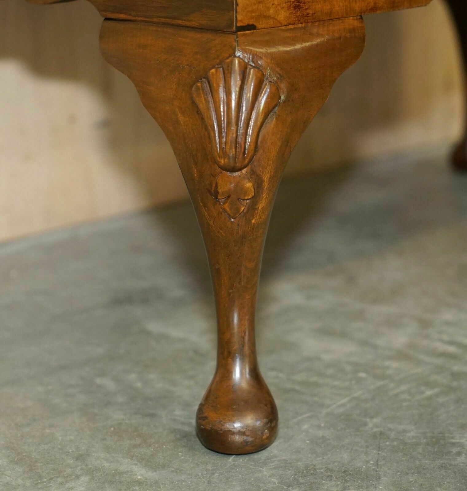 photo for sale Stunning 1900's Burr & Burl Walnut Drop Front Bureau Desk Lovely Timber Patina