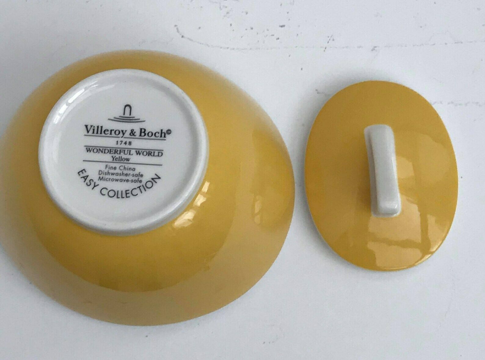 Sugar Bowl With Lid Wonderful World Yellow By Villeroy And Boch Vintage Discontinuated photo Home Decor