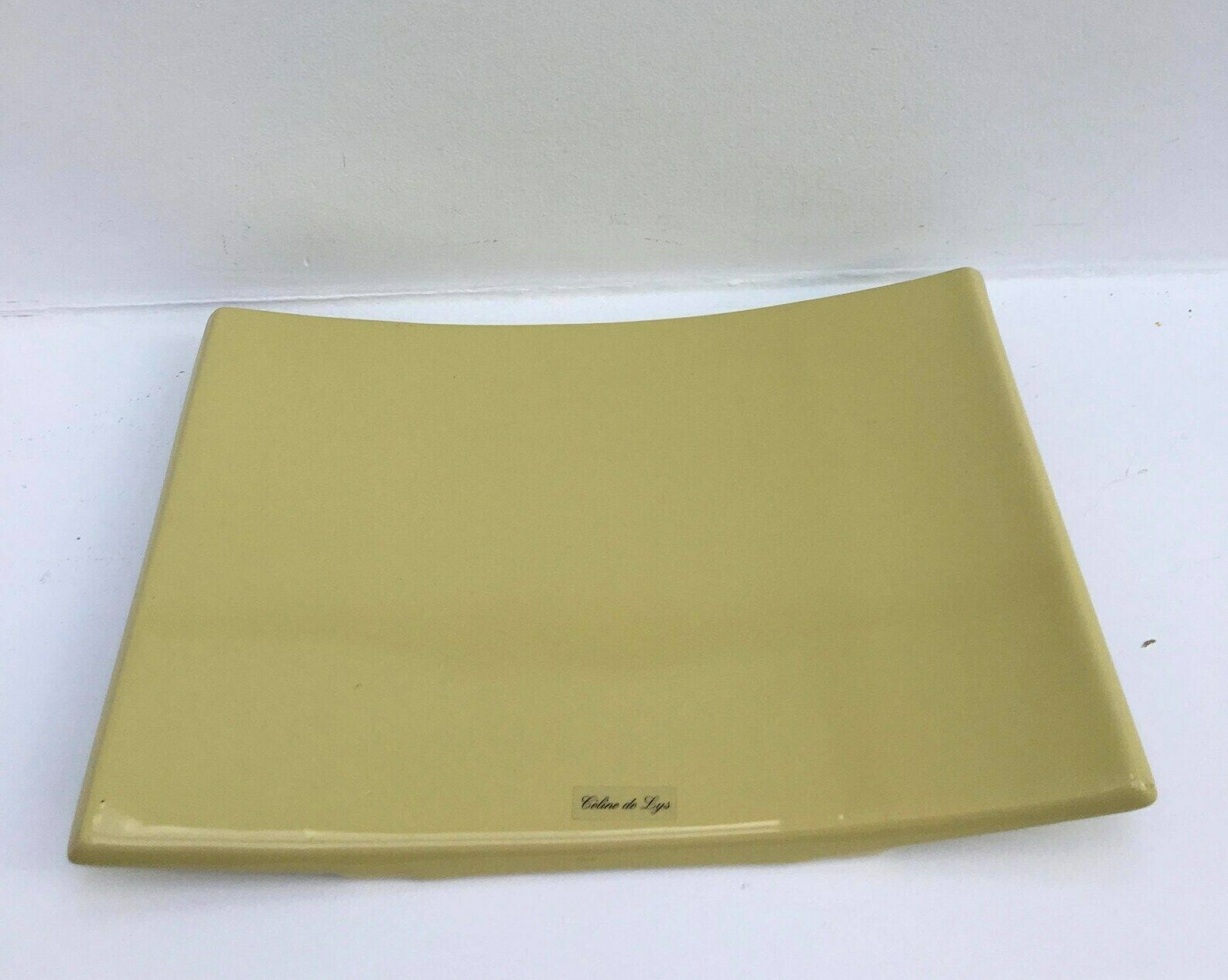 Sushi Platter, Serving Sushi Plate, Belgian Pottery, Pastel Green Light, Christmas Table, Gift For Her, Wedding Gift, Salmon Sashimi 90s photo for sale
