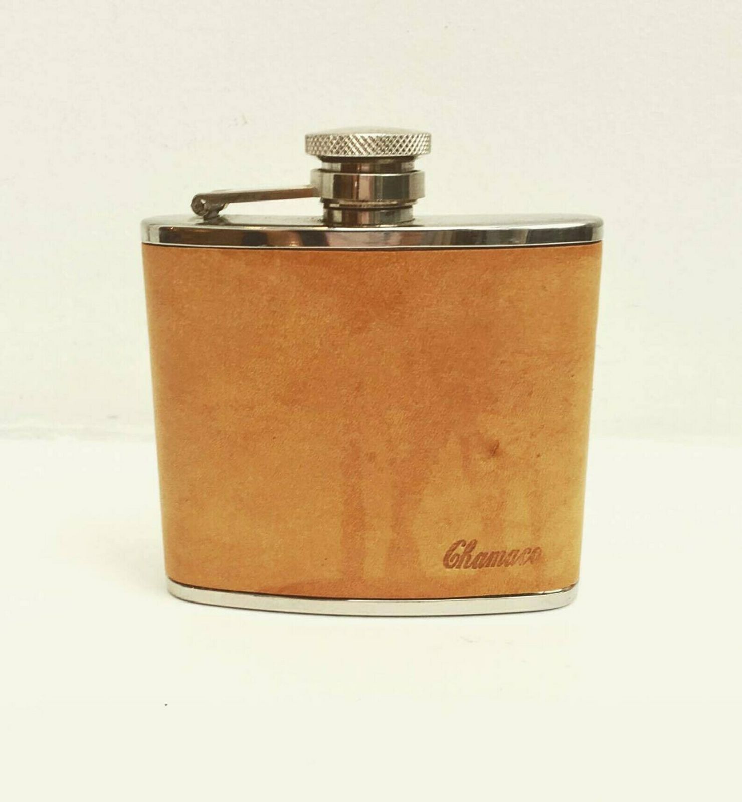 Hip Flask, Vintage Chamaco Leather ,Covered Stainless Steel ,Hip Flask Luxury ,Hip Flask Leather Portable ,Thickening Stainless Stee photo for sale