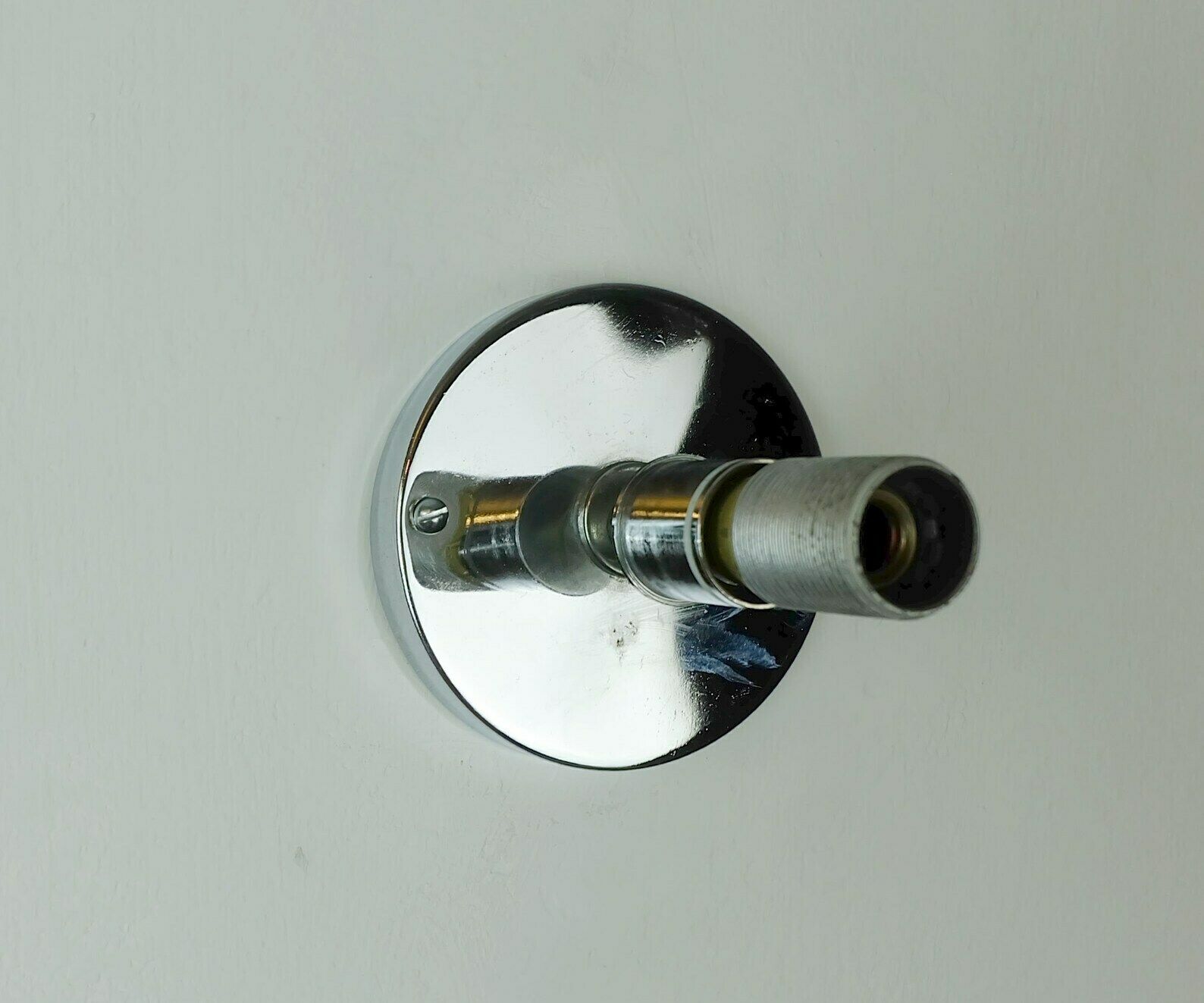 photo for sale Mid Century Sconce Glass Metal Chrome Murano Ice Glass 1960s 70s