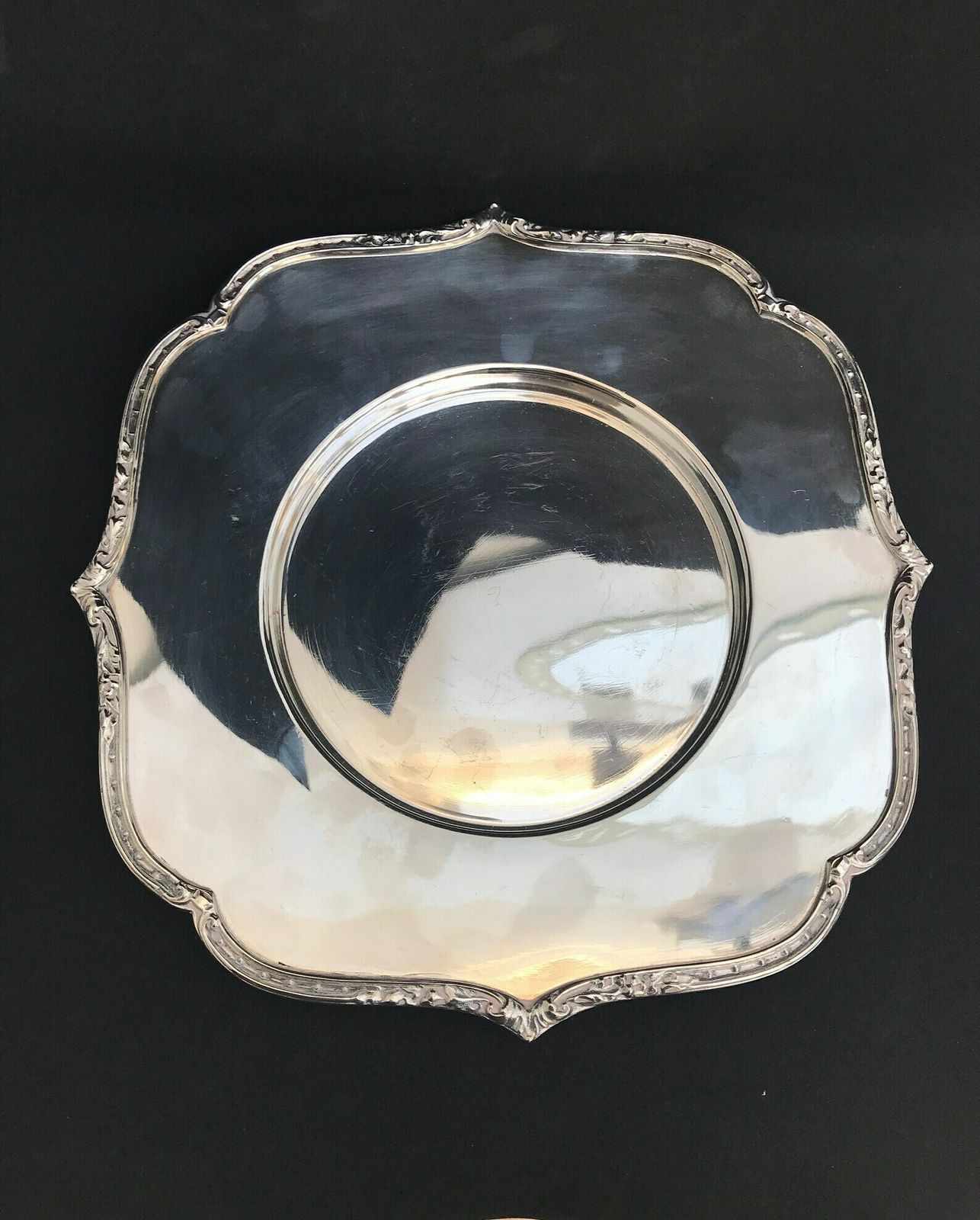 Antique Charger Serving Plate Silver Plated Walker & Hall Sheffield England 1917 Bonbon Dish, Catchall Dish Home Decor Wedding Gift For Her