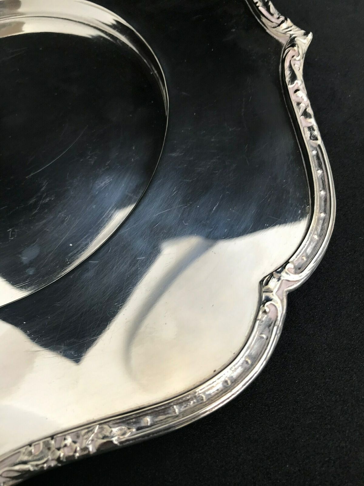 Antique Charger Serving Plate Silver Plated Walker & Hall Sheffield England 1917 Bonbon Dish, Catchall Dish Home Decor Wedding Gift For Her photo buy