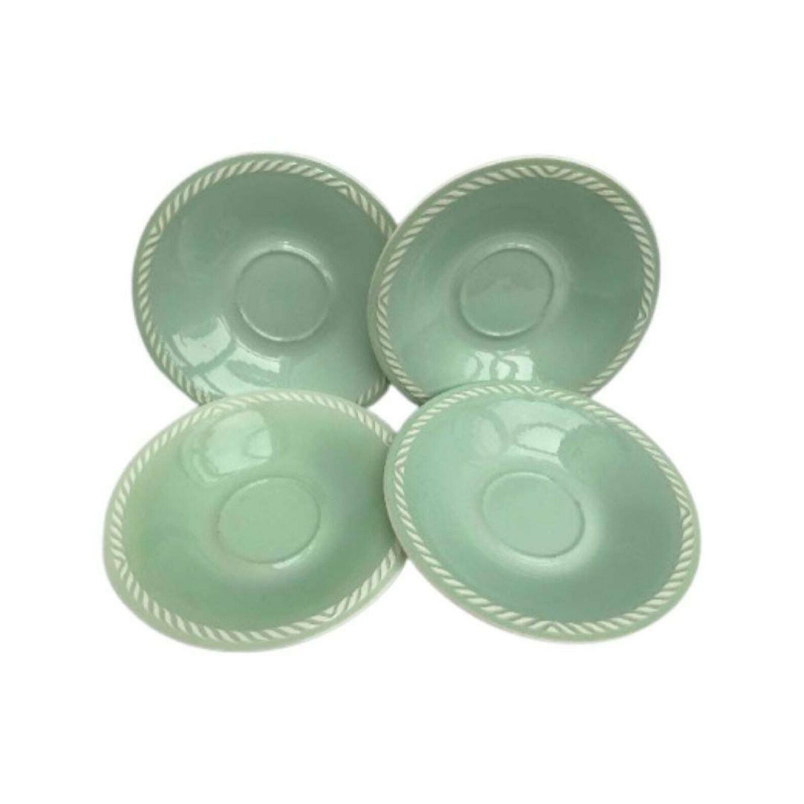 Figgjo Flint Saucers Sissel Mint Green Vintage 1950s Designed By Ragnar Grimsrud Scandinavian Design Norway Mid Century Replacement