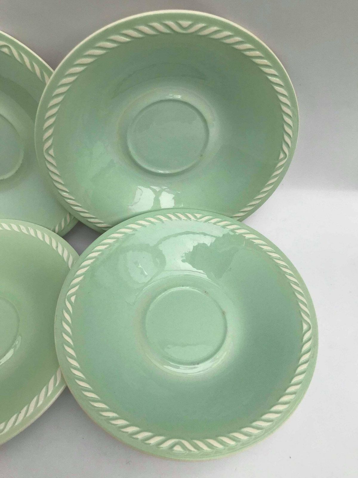 Figgjo Flint Saucers Sissel Mint Green Vintage 1950s Designed By Ragnar Grimsrud Scandinavian Design Norway Mid Century Replacement photo buy