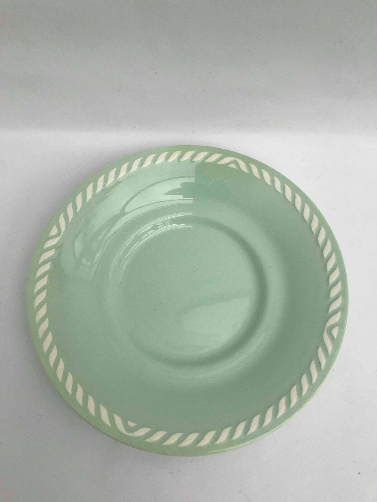 Figgjo Flint Saucers Sissel 17,5 Cm Mint Green Vintage 1950s Designed By Ragnar Grimsrud Scandinavian Design Norway Mid Century Replacement photo for sale