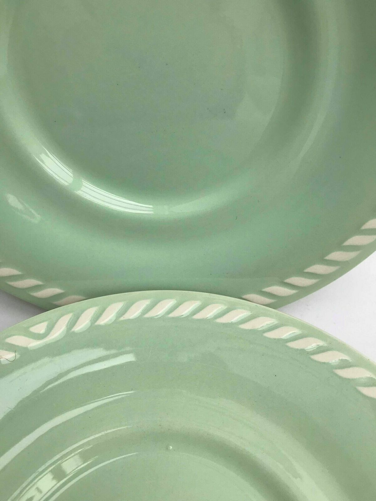 Figgjo Flint Saucers Sissel 17,5 Cm Mint Green Vintage 1950s Designed By Ragnar Grimsrud Scandinavian Design Norway Mid Century Replacement photo Home Decor