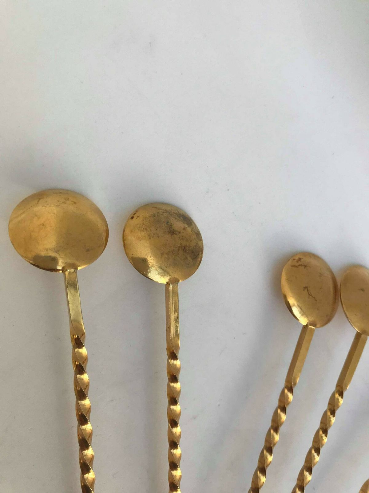 Cocktail Stirrers Spoons Champagne Stirrers Sticks Set Of 5 Gold Plated Bar Tools Bar Cart Accessories Bartender Mixing Tools Gift photo buy