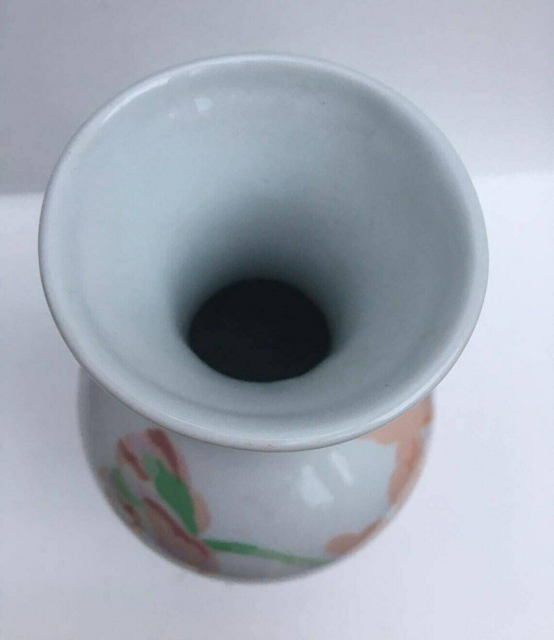 Shabby Chic Vase, White And Pink Limoges Porcelaine, French Philippe Deshoulieres Primrose Hand Painted Potteryvase. French Vase photo for sale