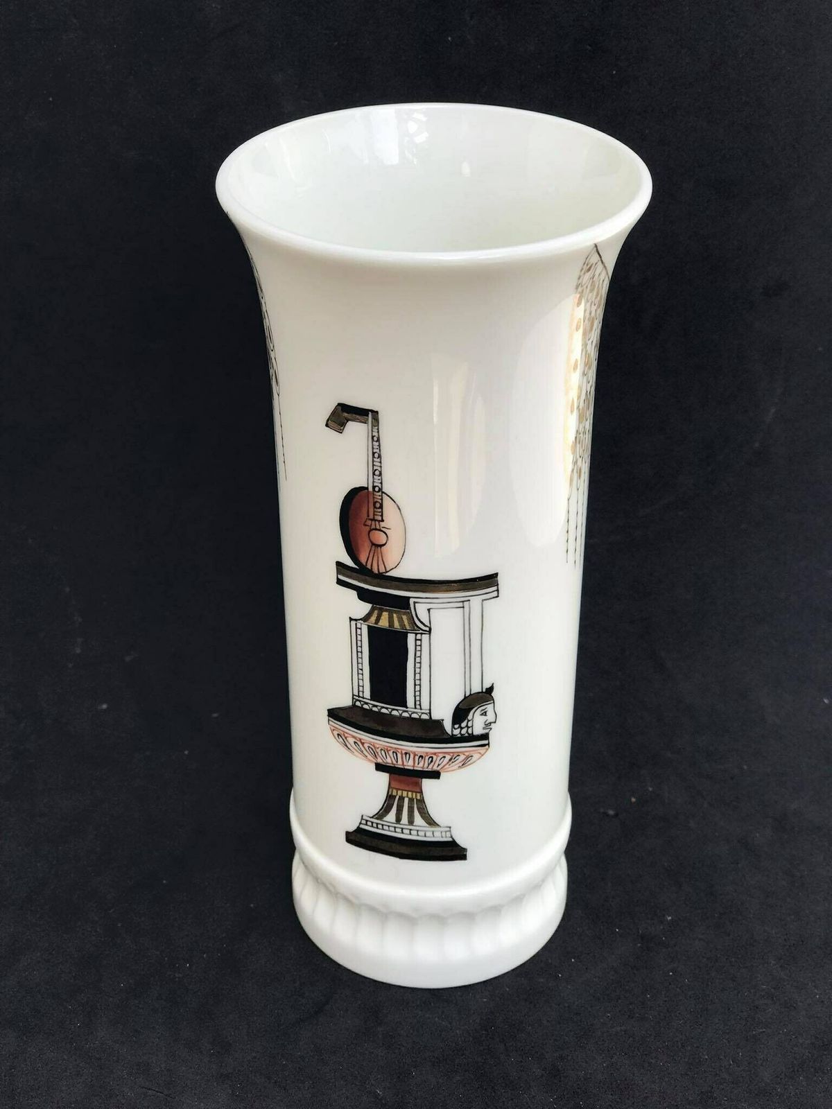 Imperial Porcelain Lomonosov Russian Small Bud Vase Collection Gift Collector Wedding Gift Swan Musical Instruments photo furniture