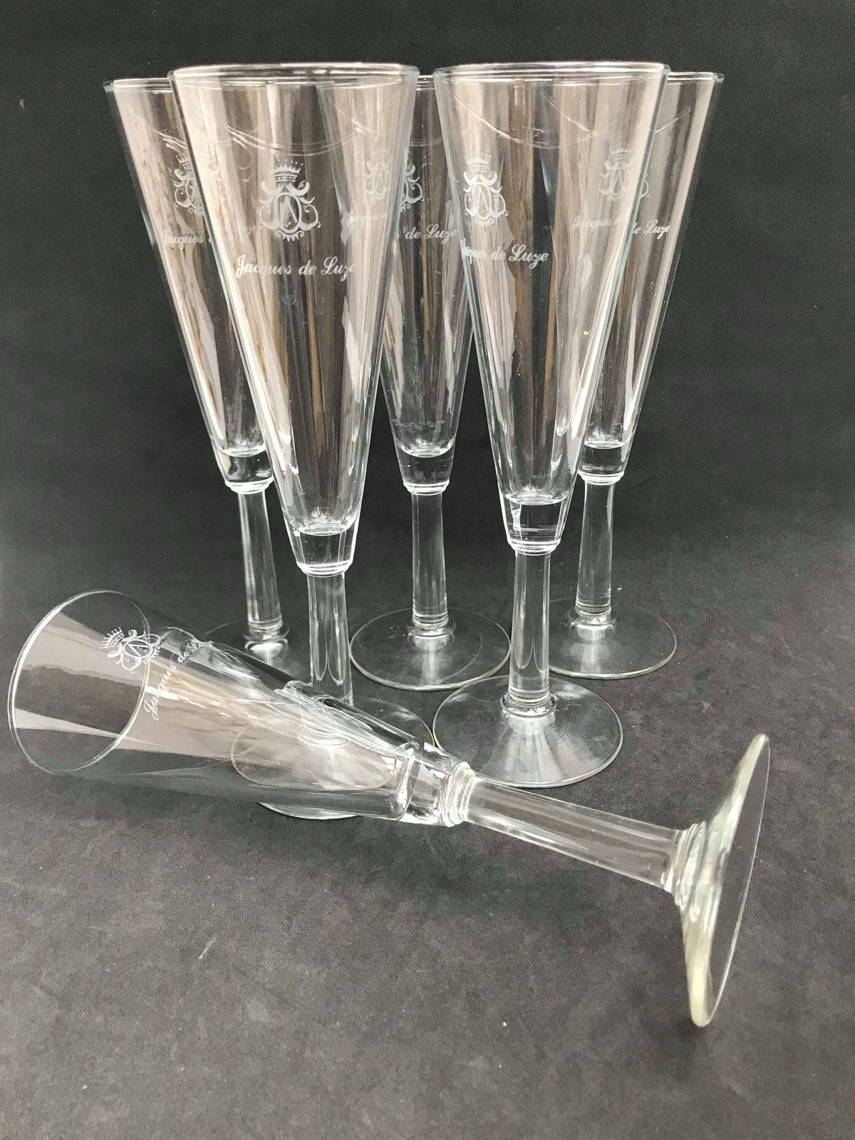 photo for sale Vintage Champagne Coupes, Flutes En Toastglazen, Frans Glaswerk Uit De Jaren 70, Feestglazen, Bruiloftsglazen Luminarc Regency