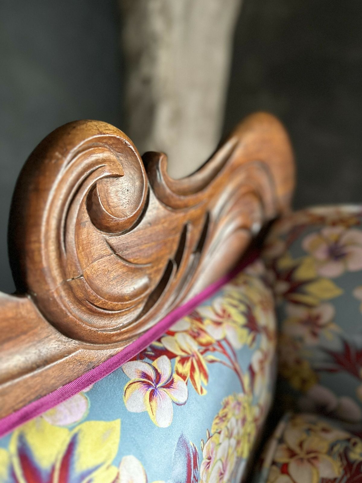 photo furniture Antique Couch / Sofa / Settle Newly Reupholstered By Dandelion Designs In Collaboration With Tatie Lou