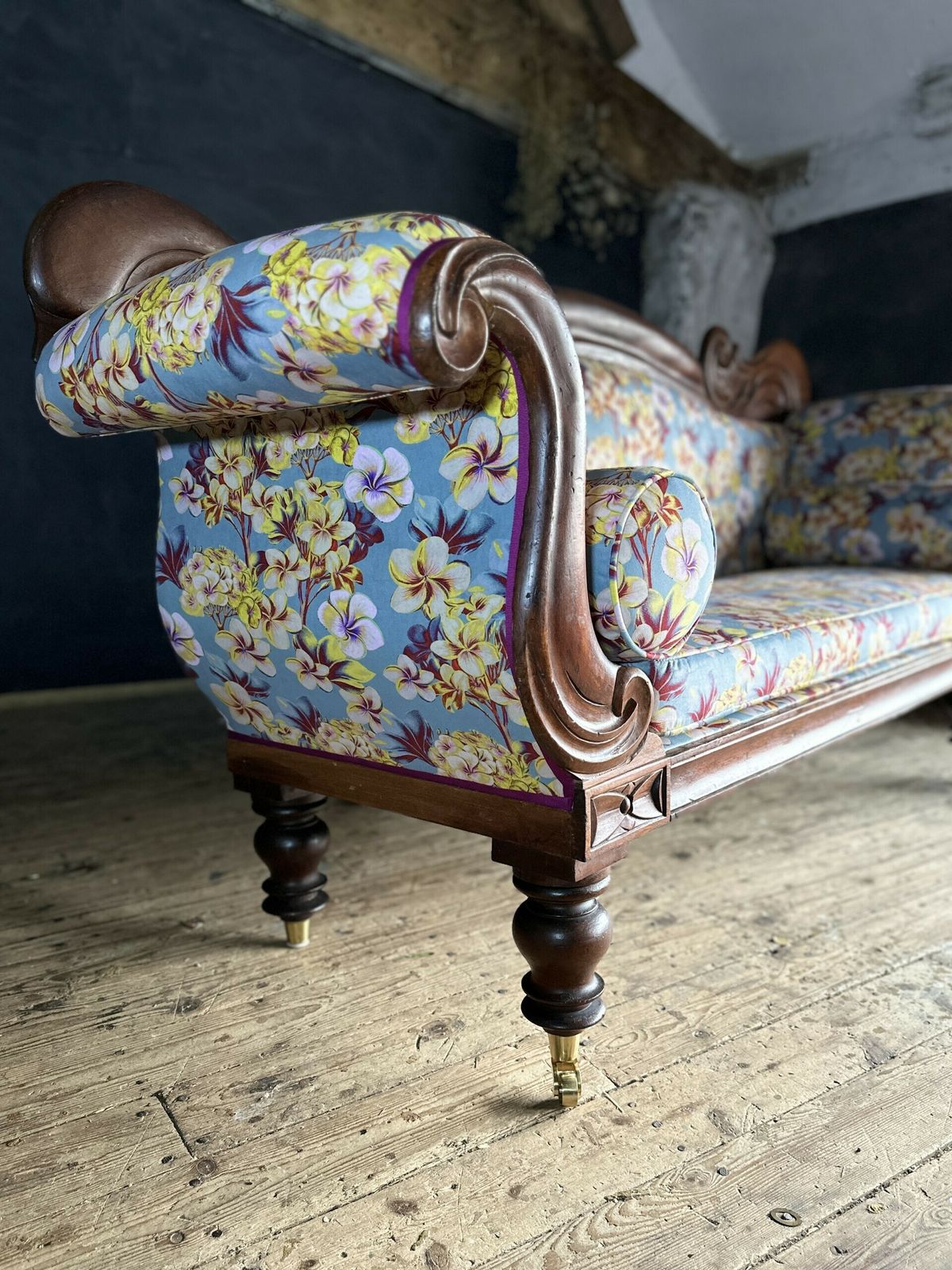 Antique Couch / Sofa / Settle Newly Reupholstered By Dandelion Designs In Collaboration With Tatie Lou photo Furniture