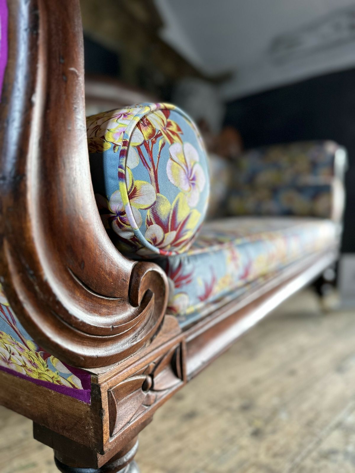 Antique Couch / Sofa / Settle Newly Reupholstered By Dandelion Designs In Collaboration With Tatie Lou photo 1999.0