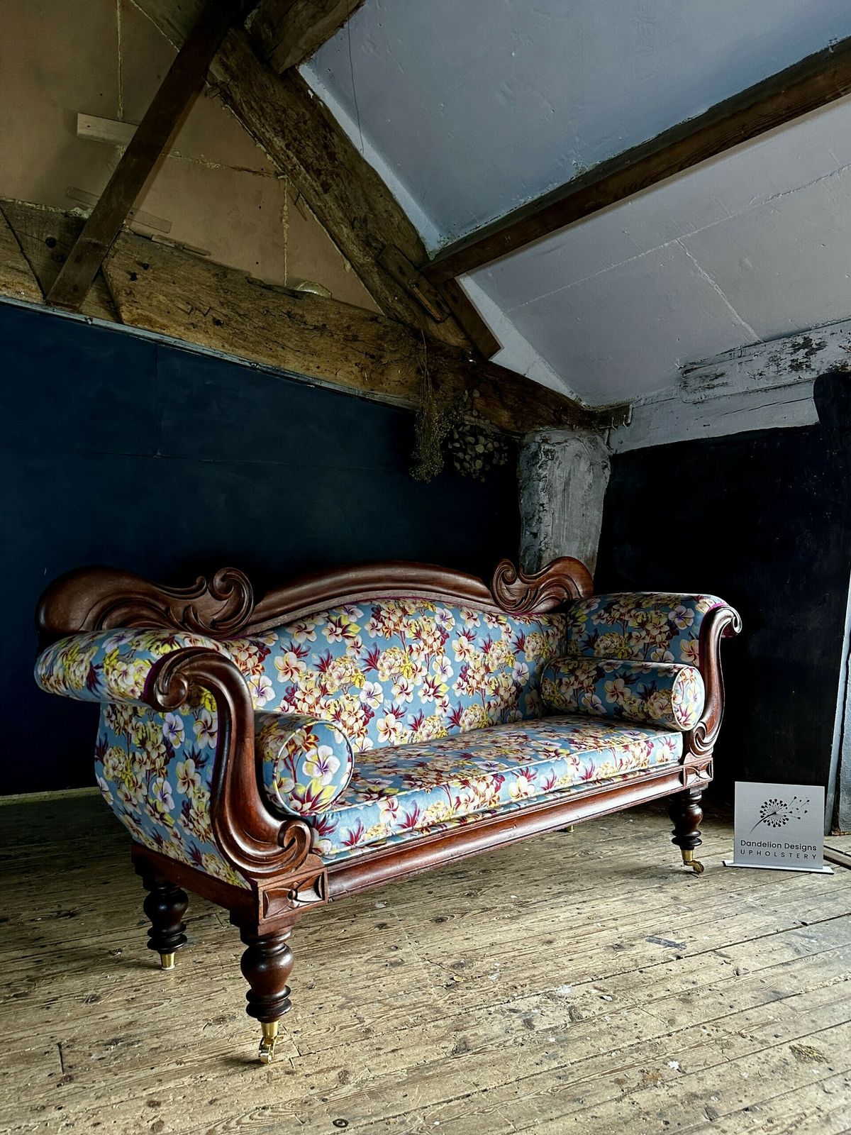 Antique Couch / Sofa / Settle Newly Reupholstered By Dandelion Designs In Collaboration With Tatie Lou photo furniture