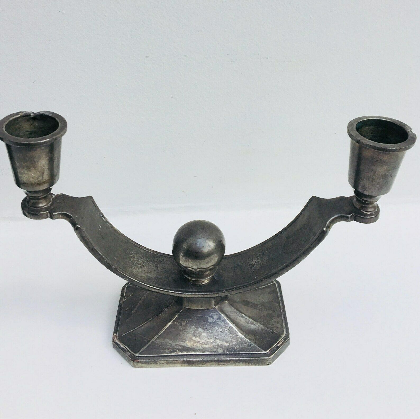 photo furniture Scandinavian Candlesticks Holders Just Andersen Art Deco Pewter Denmark 1932 Scandinavian Danish Metal Pewter Candelabra Denmark