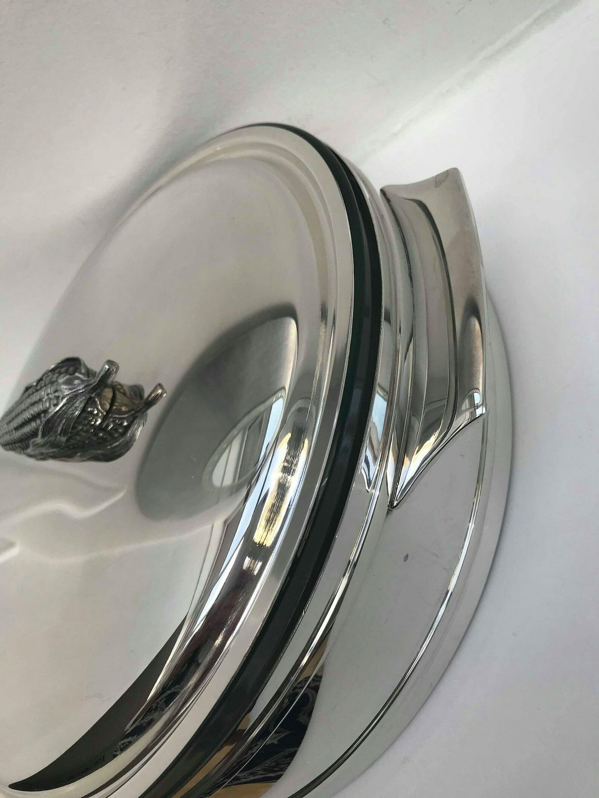 Lidded Service Dish Silver Plated Serving Plate Chritsmas Vegetables Plate, Thanksgiving Vegetables Pyrex Ovenproof Gift For Her Fall Table photo vintage