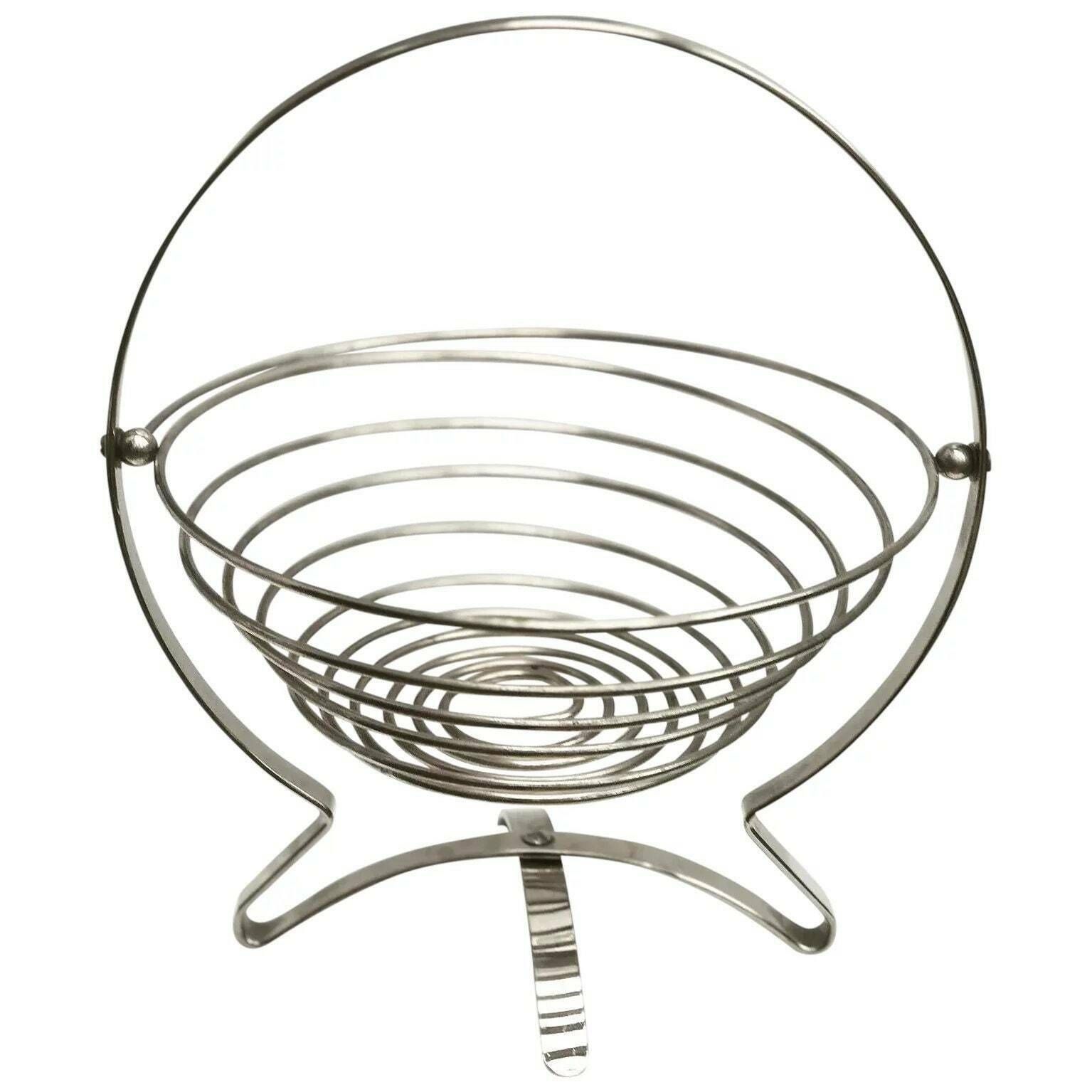 Grote Industriële Fruitschaal – Modern Design, Roestvrij Staal photo furniture