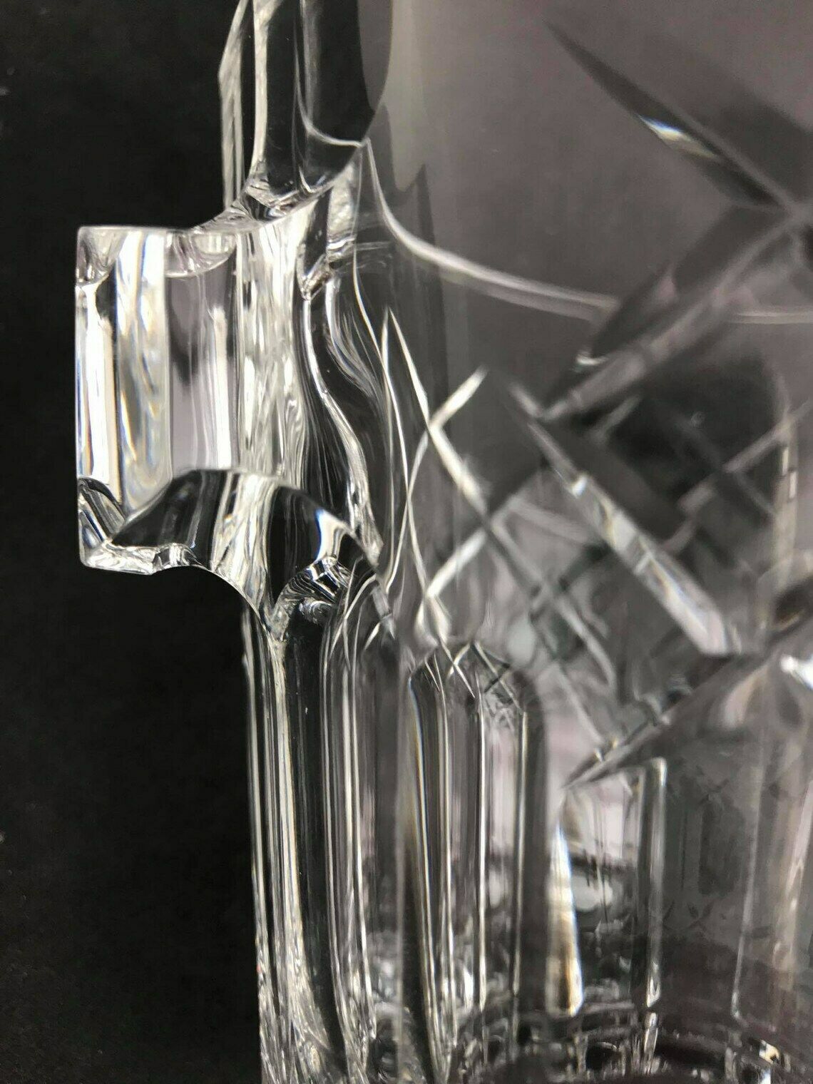 photo furniture Ice Bucket Vintage Val Saint Lambert Signed Heavy Cut Crystal Bucket 50s. Carved, Bar Accessories Mid Century Modern Bar Cocktails Gift Him