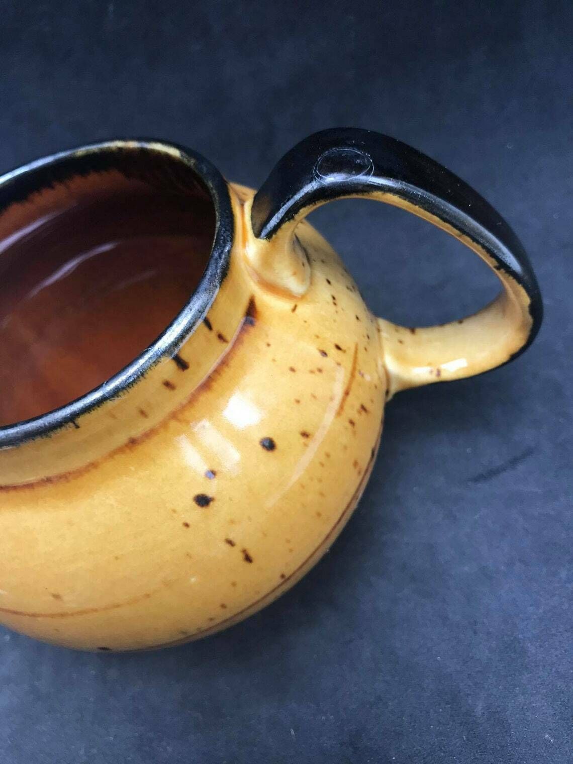 Creamer Boch Palma Belgium Pottery Pot Milk Pot Brown Pottery 1972, Ligne Menuet Belgian Pottery photo vinterior