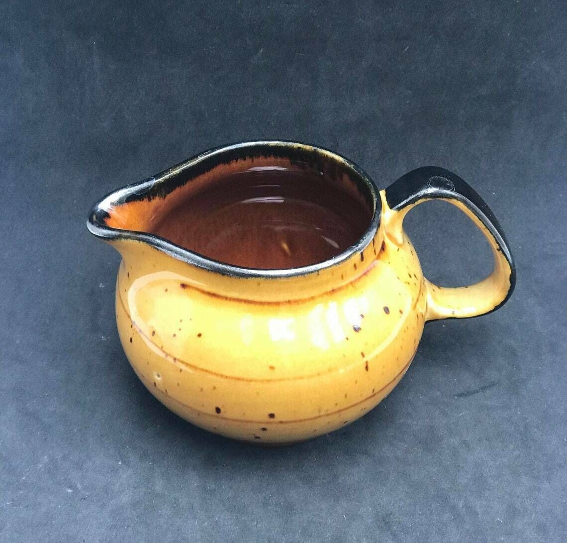 photo furniture Creamer Boch Palma Belgium Pottery Pot Milk Pot Brown Pottery 1972, Ligne Menuet Belgian Pottery