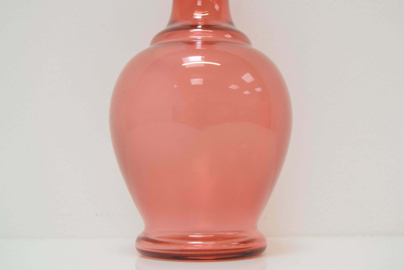 Art Czech Glass Vase, By Glasswork Novy Bor, 1950s photo buy