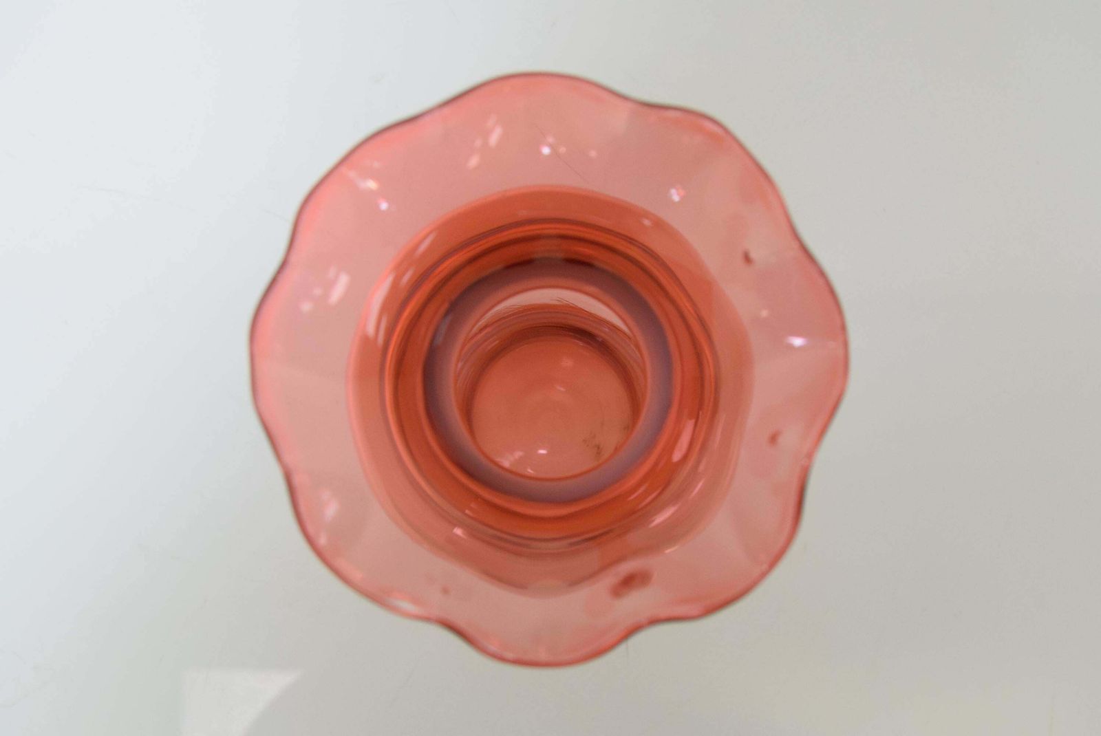 Art Czech Glass Vase, By Glasswork Novy Bor, 1950s photo Home Decor