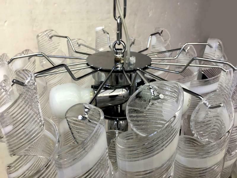 Impressive Murano Glass Sputnik Chandelier Virgola Like Mazzega Zuccheri Venini Barovier Style photo furniture
