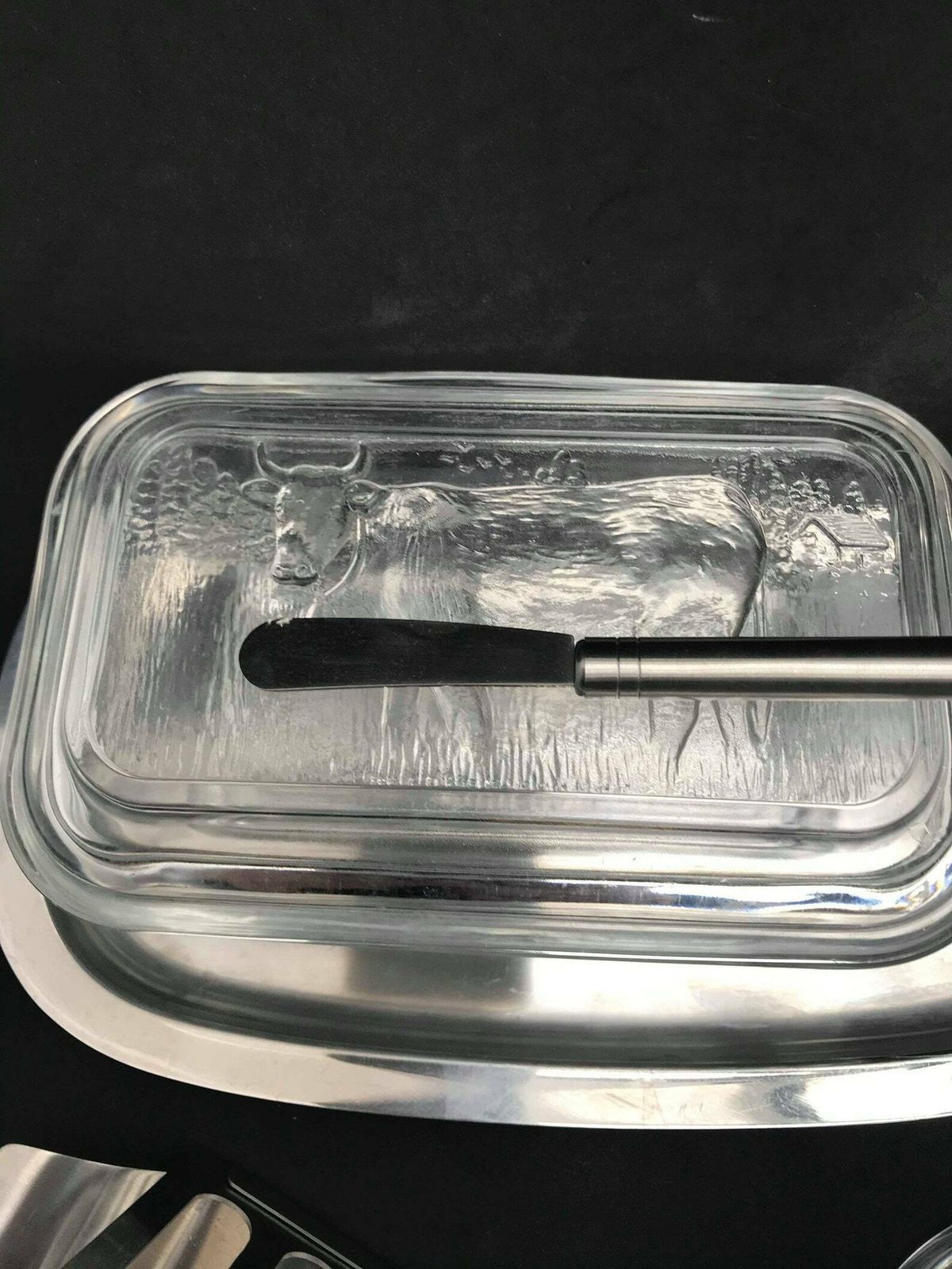 Breakfast Set Butter Dish With Lid Toast Rack Holder Jam Jar Jely Pot Family Table Gift Glass Pewter Stainless Steel Hostess Gift photo buy