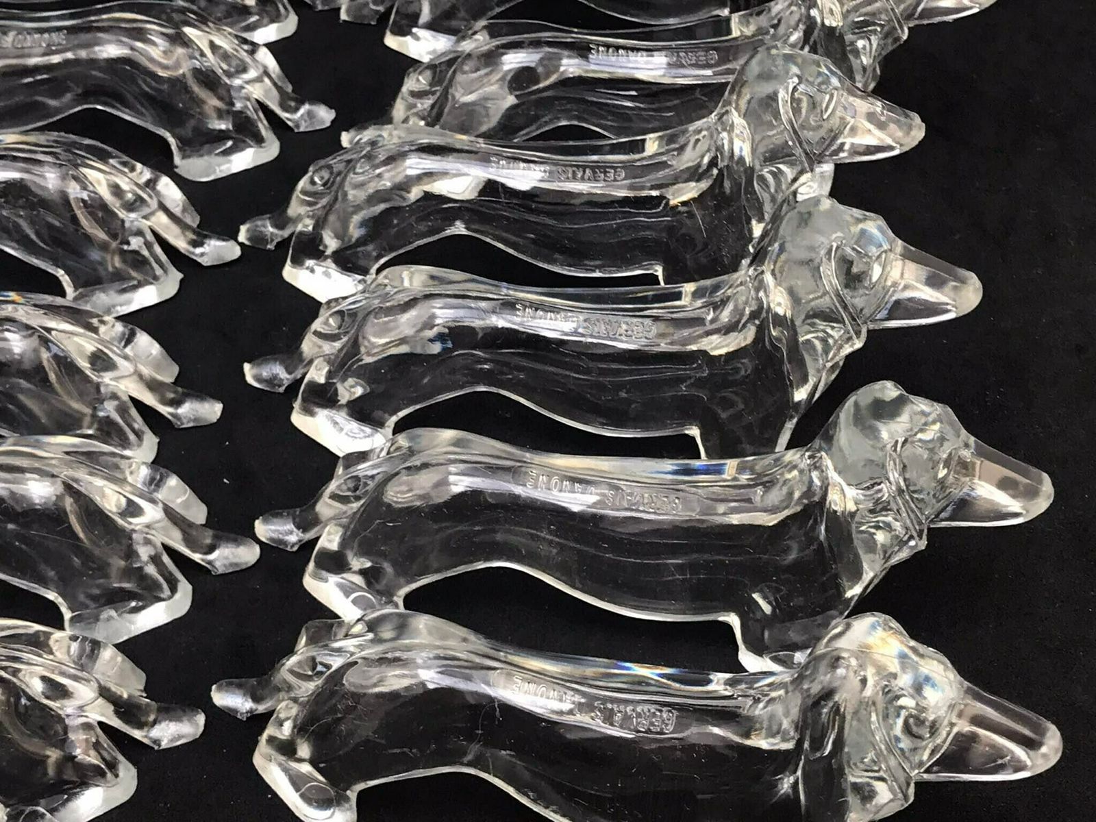 Dachshund Lucite Clear Acrylic Knife Rests Mid Century Gift Dog Lover Vintage Knife Set, Retro Table Holders Hostess Gift For Best Friend photo furniture