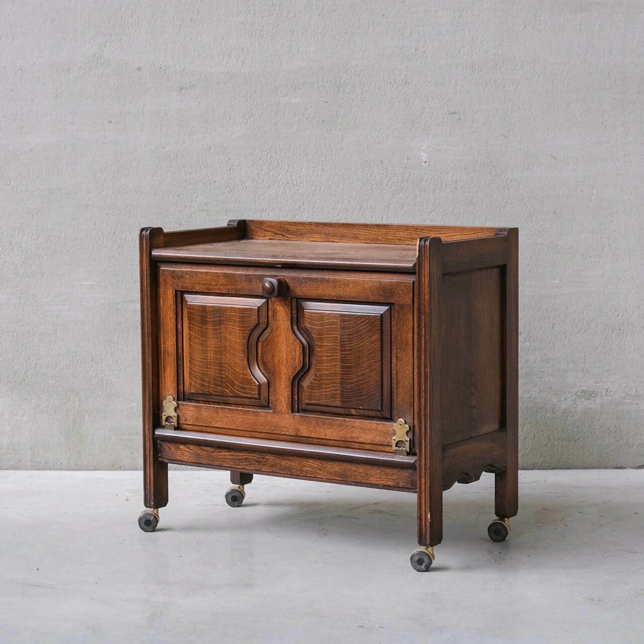 Guillerme Et Chambron Oak Mid Century French Bar Cabinet photo furniture