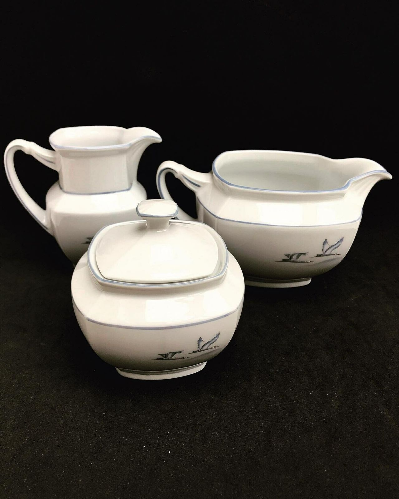 Tea Coffee Creamer Sugar Bowl Porcelain Winterling Spülmaschinenfest Bavaria Vintage Rare Replacemnt Birds Pattern Beachside Coast Kitchen