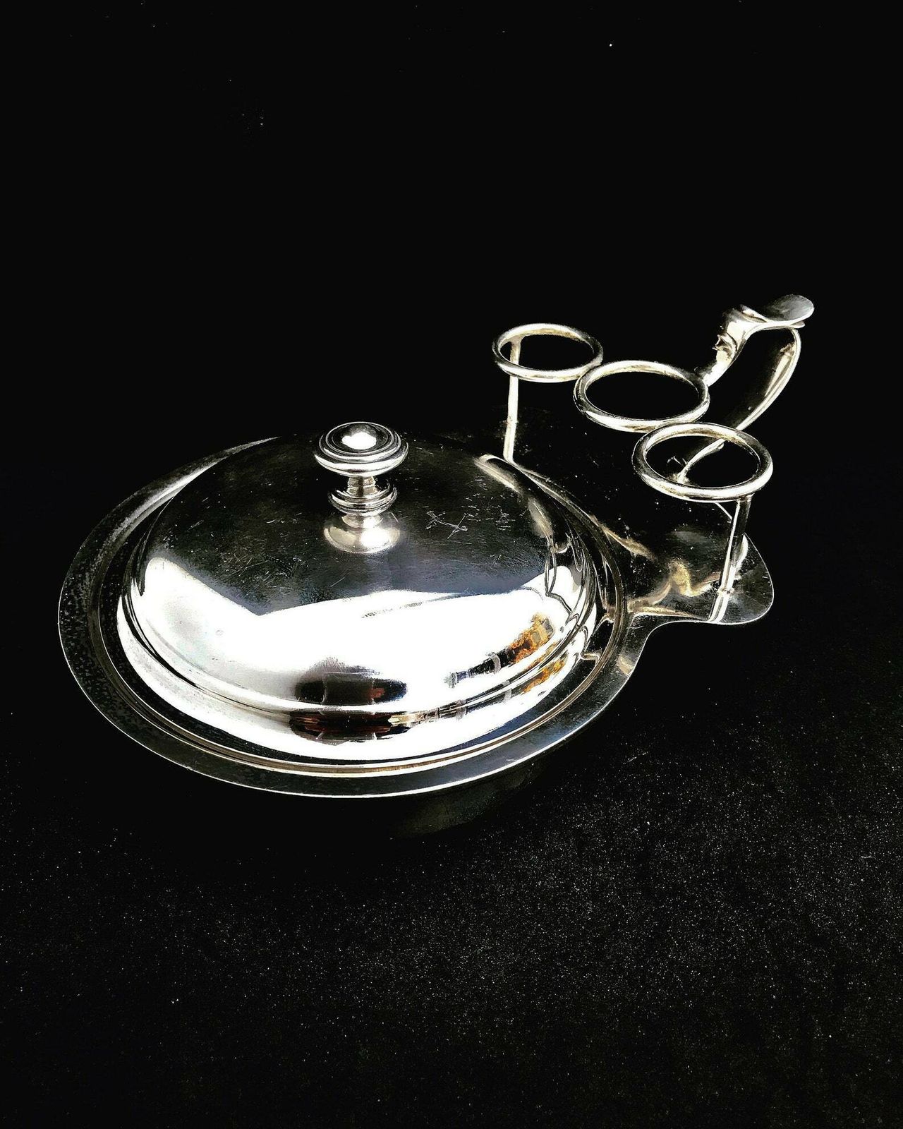 Antiek Serveerschaaltje Met Deksel – Elkington And Company, Gemerkt Op De Bodem E& Co., Merk Van 1917 – Compoteschaal / Sauskom