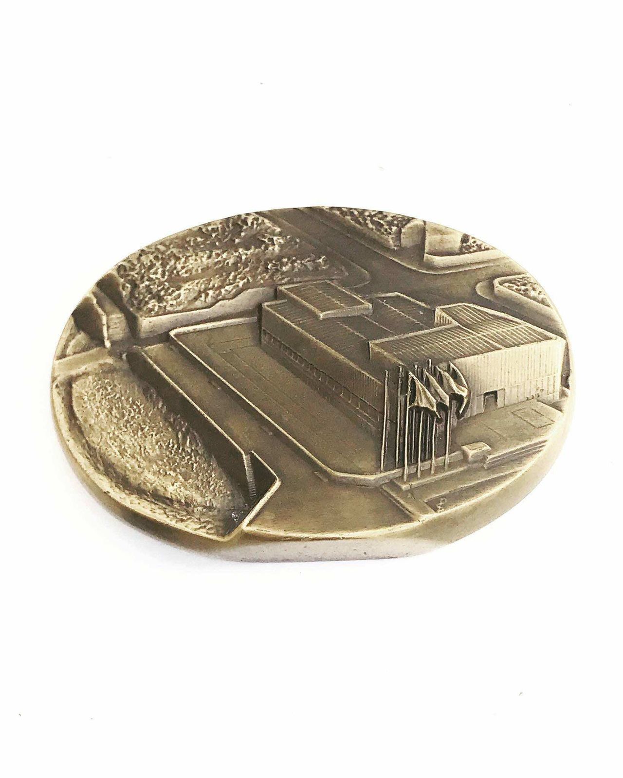 Paperweight Bronze USA French Ww2 Oval Medal Paperweight June 1944 D Day Normandy Desk Office Decor Veterans Day Gift Historic Collector