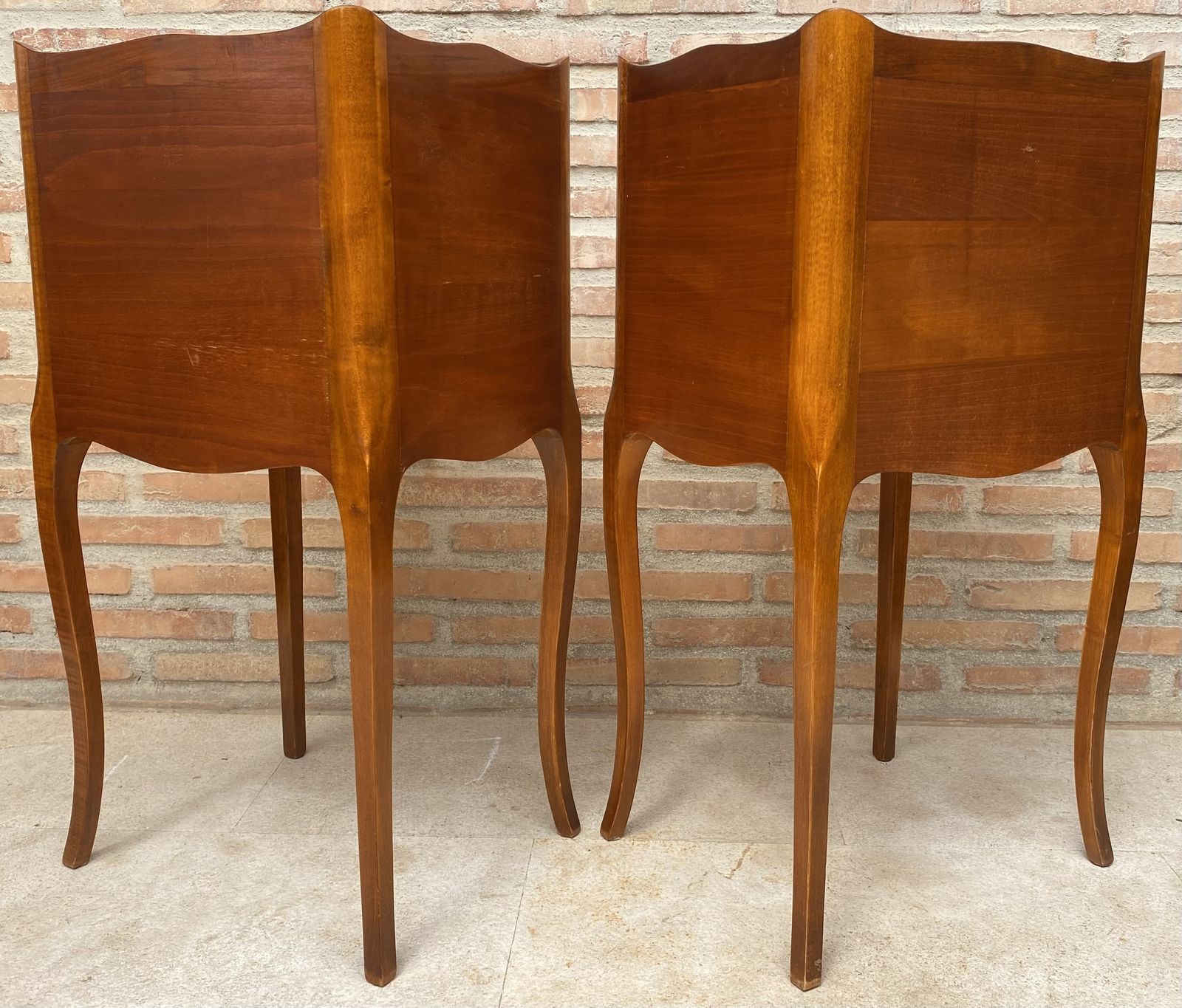 1890.0 French Cherry You And Me Nightstands With Drawers And Open Shelf, 1960s, Set Of 2 photo