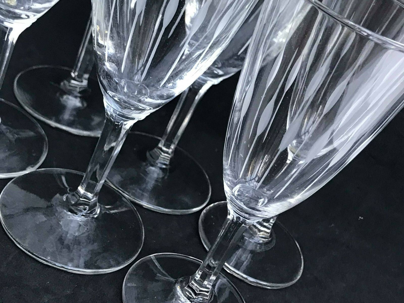 photo for sale Vintage Champagne Glasses Flutes Toasting Glasses, 70s French Glassware, Celebration Glassware Wedding Glasses Regency Bar Cart Decor