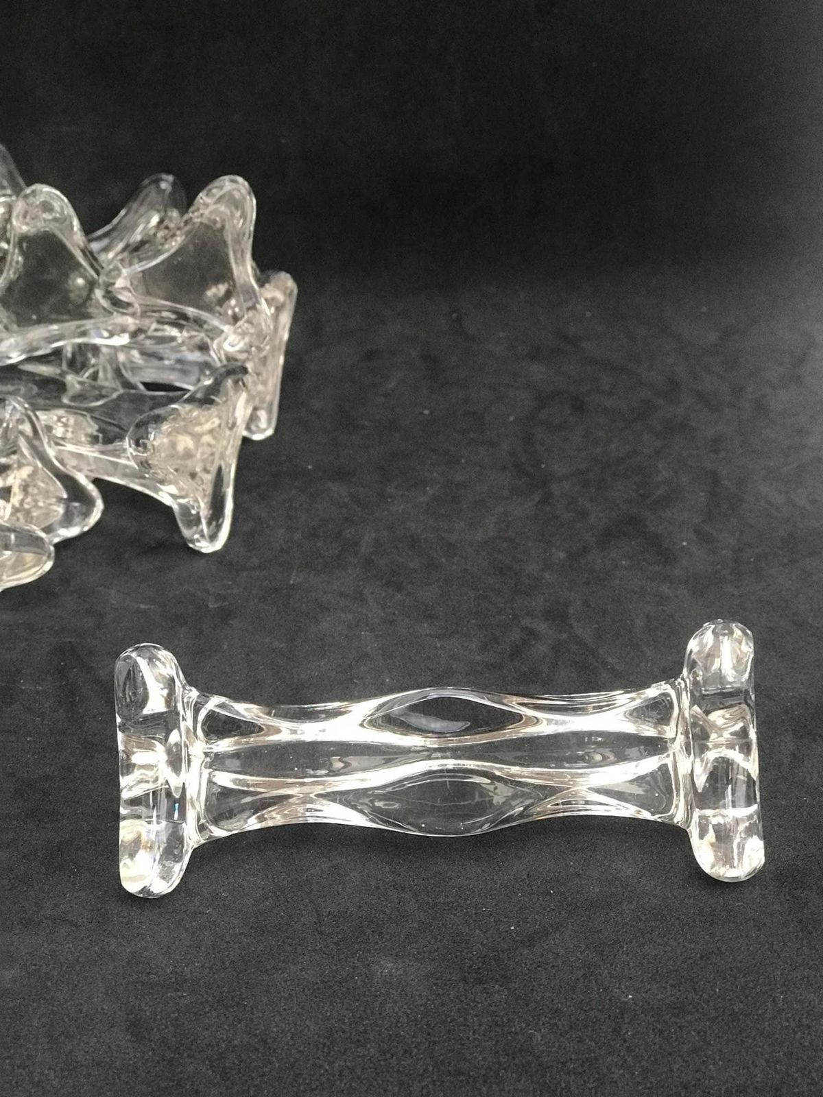 Knife Rest Set Press Glass Cutlery Rest Vintage Set Of 10 Mid Century Knife Rest Retro Table Triangle Holders Christmas Table Wedding Gift photo 189.0