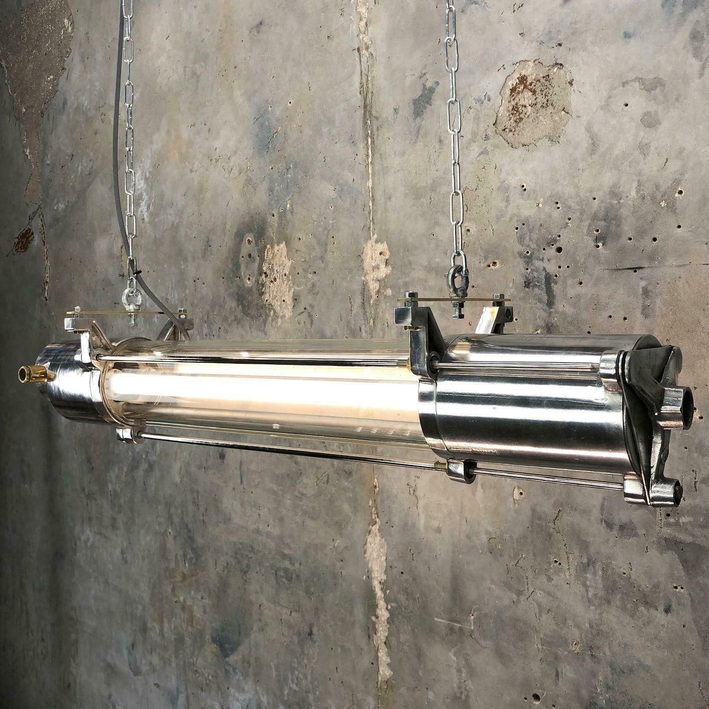 1970s German Industrial Cast Aluminium And Glass T8 Explosion Proof Striplight photo buy