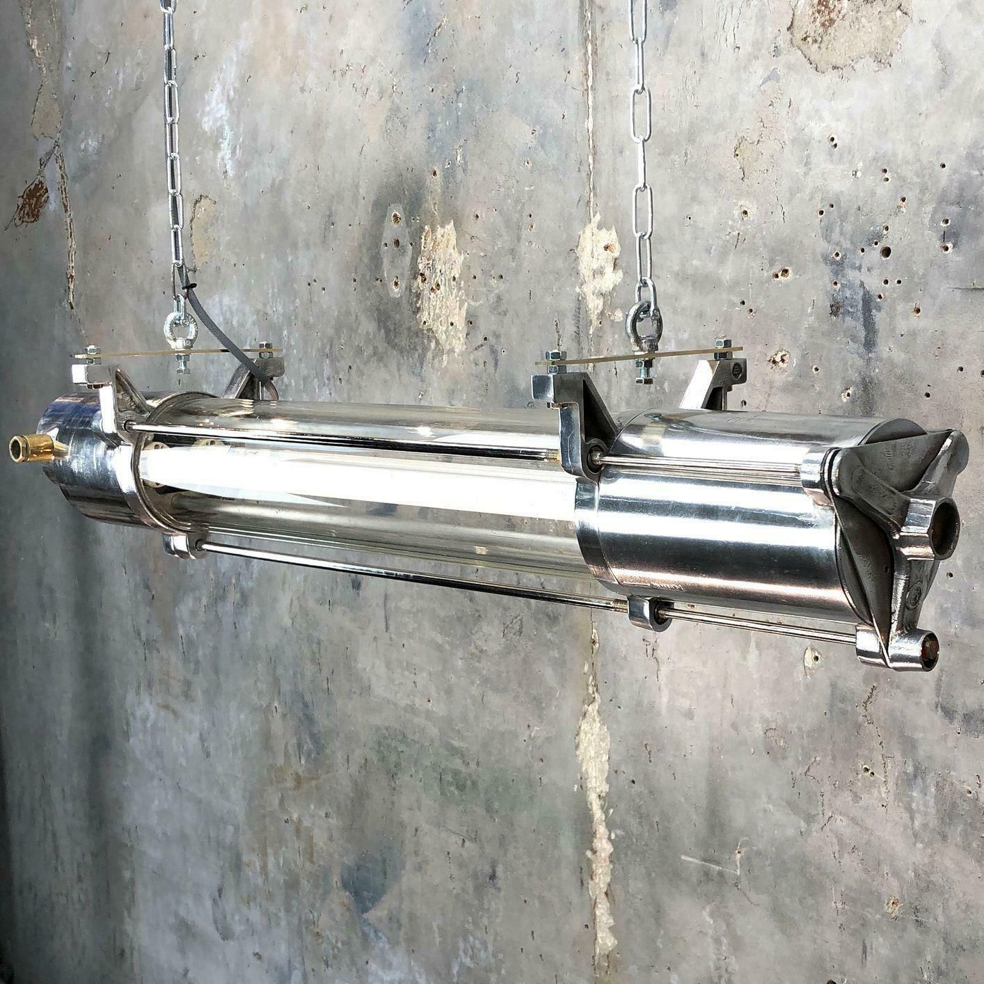 Lighting 1970s German Industrial Cast Aluminium And Glass T8 Explosion Proof Striplight photo