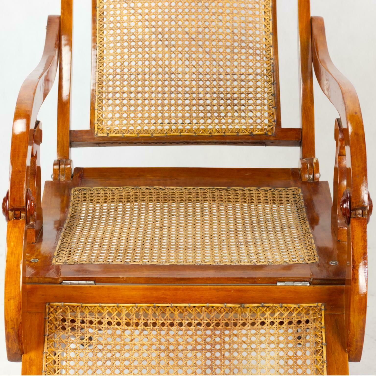 photo buy 19th Century Biedermeier Reclining Cane Chair
