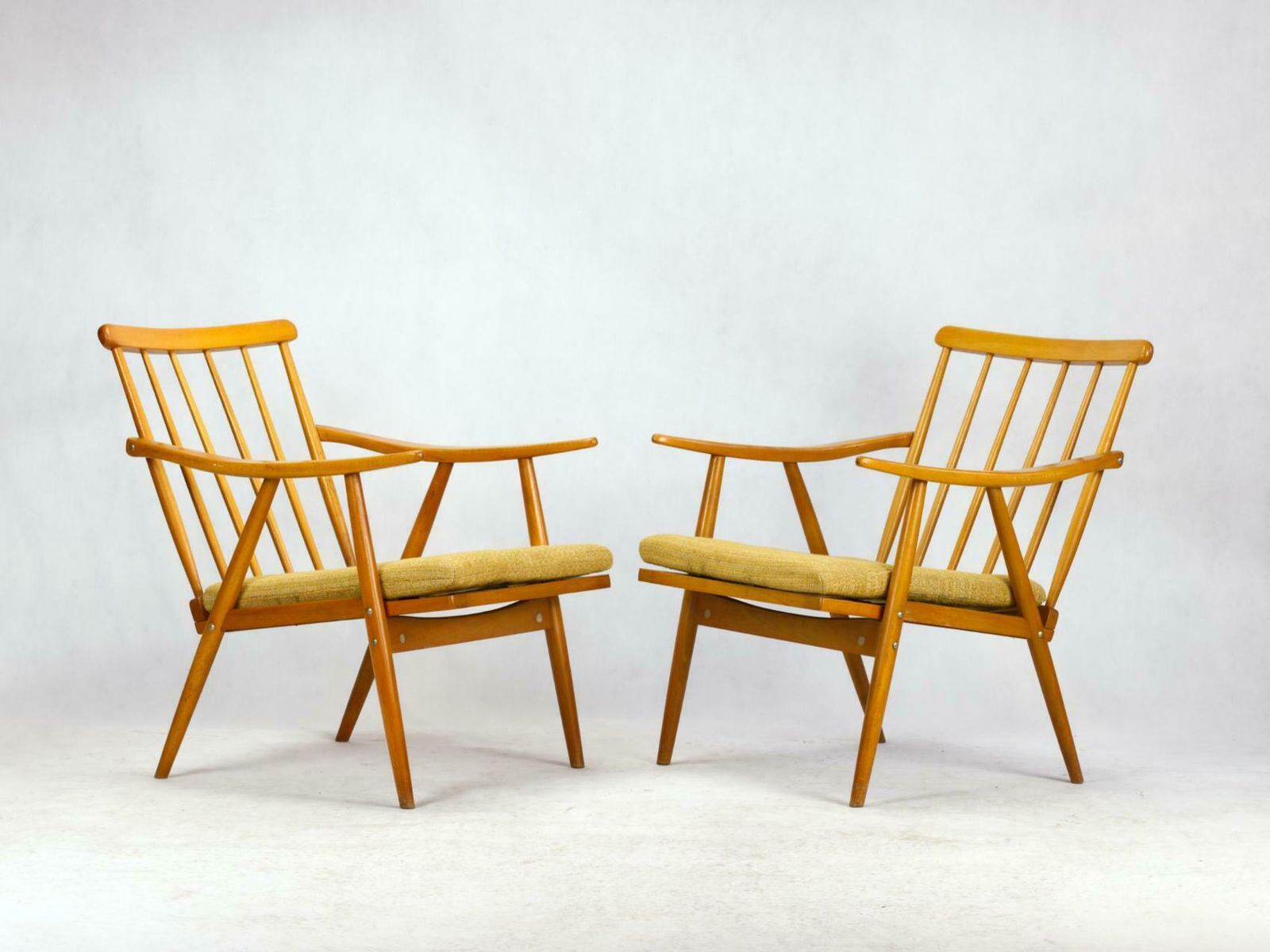 photo furniture Mid Century Armchairs By Ton Czechoslovakia, 1960s